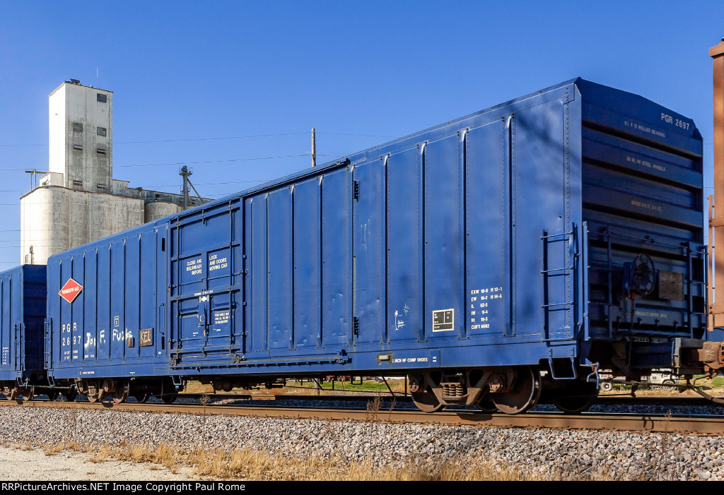 PGR 2697, 60-ft boxcar on the UPRR